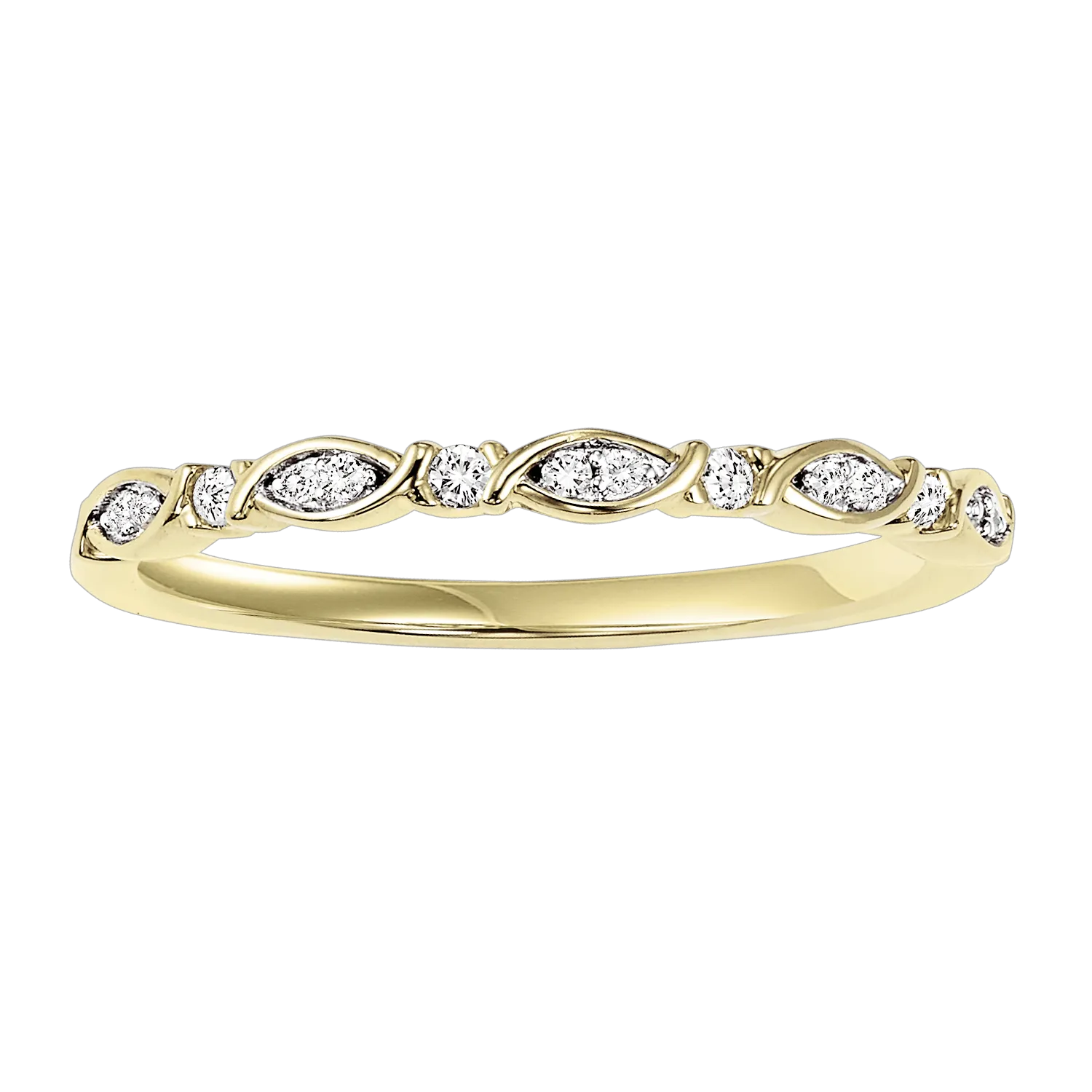 10KTY Diamond Mixables Fashion Ring 1/12Ct