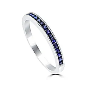 14KW Blue Sapphire Fashion Band