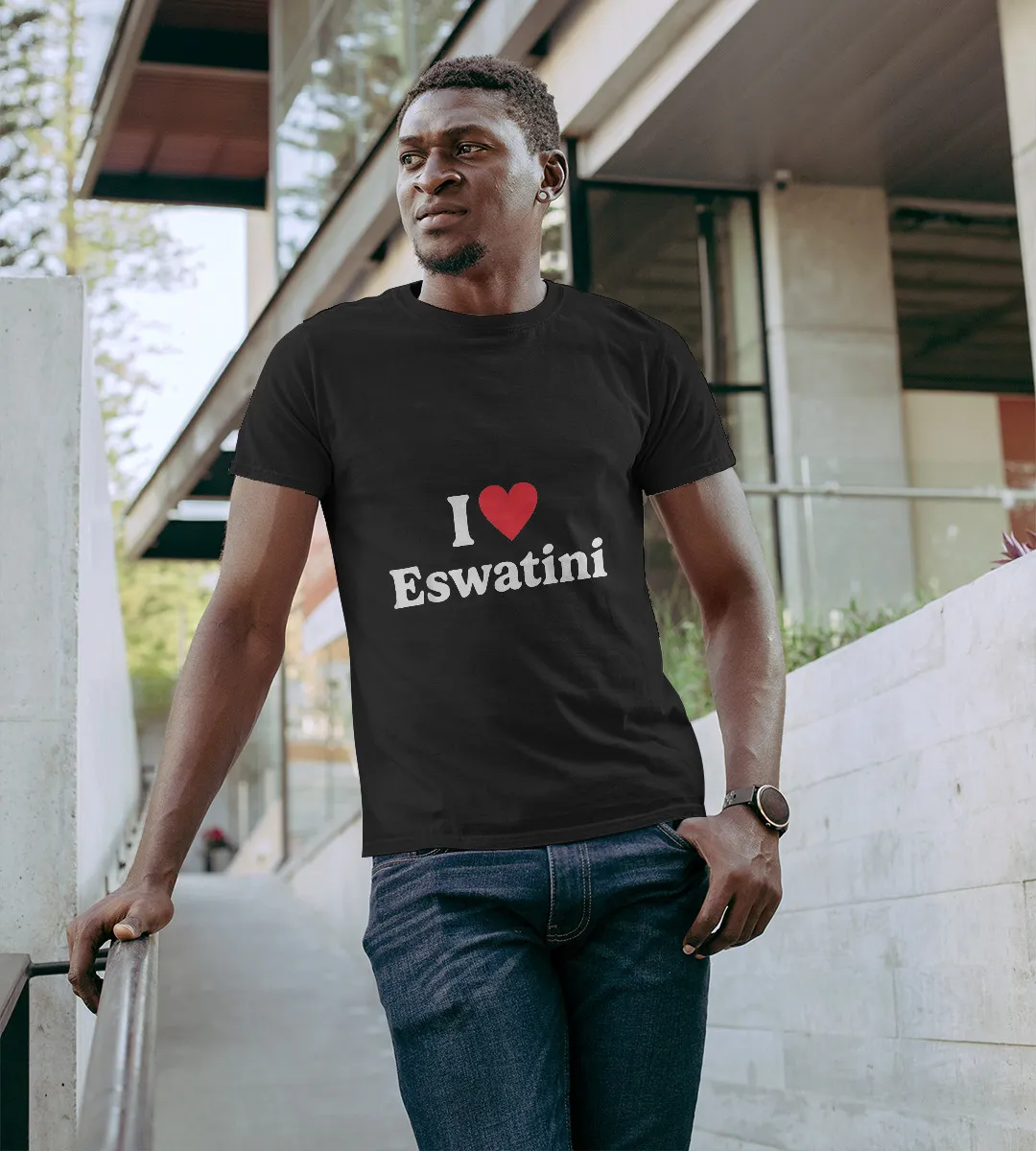 1sttheworld T-Shirt - I love Eswatini T-Shirt Black A35