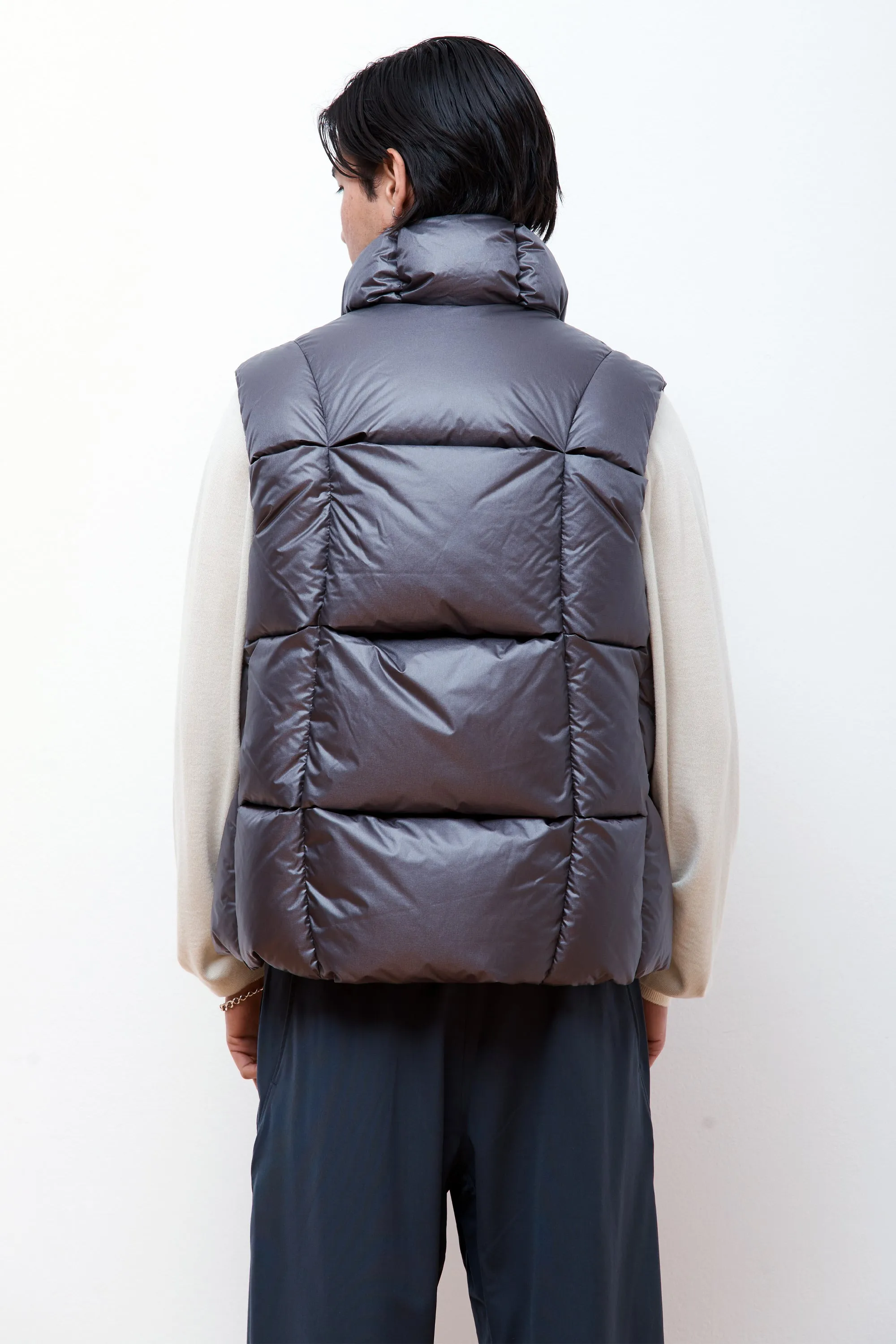 3D Down Vest Lead Grey