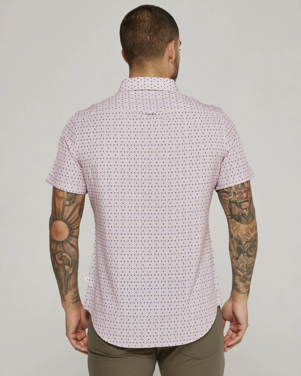 '7Diamonds' Men's Calix Button Down - Stone Rose