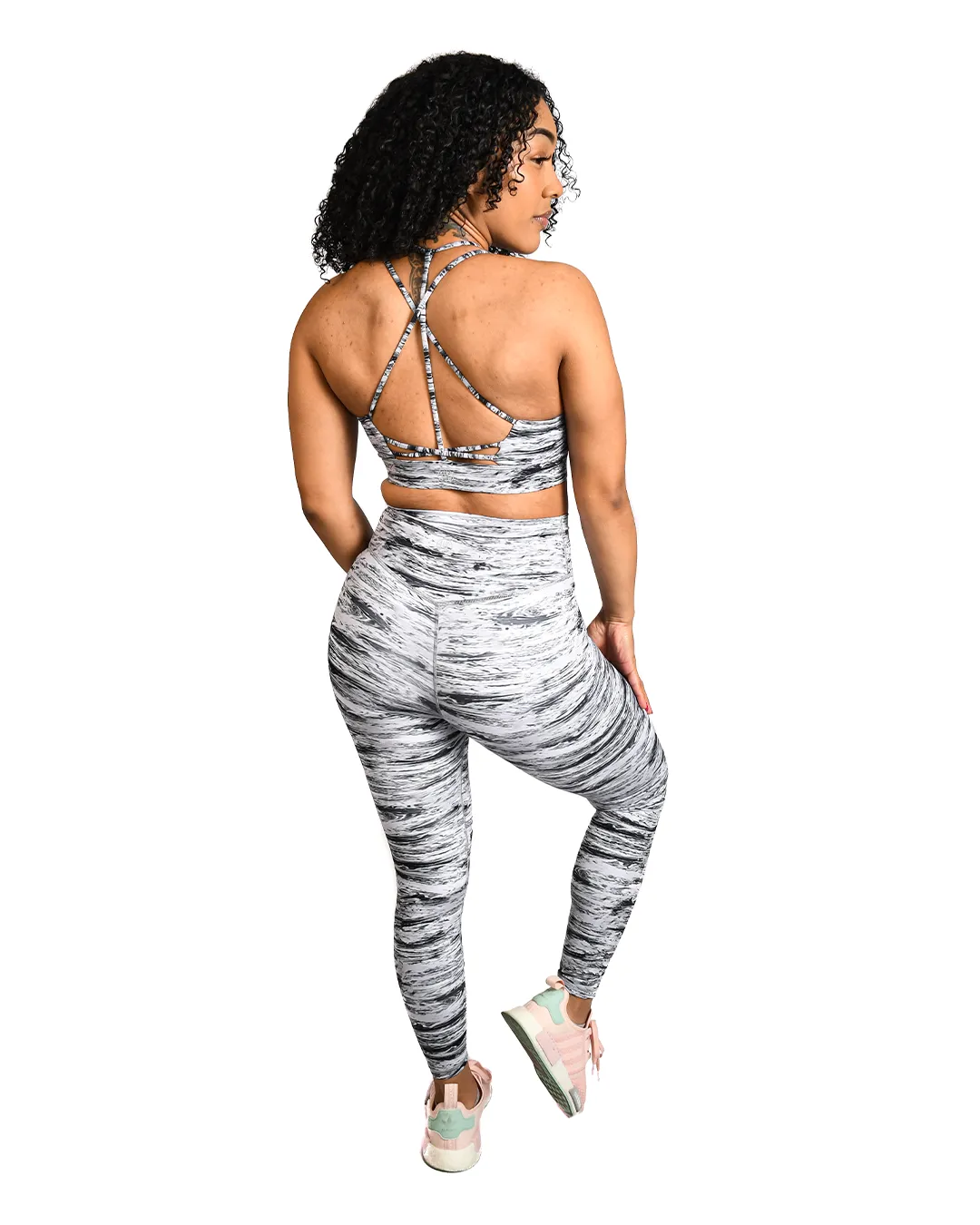 Abstract Stripe Sports Bra