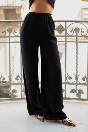 Amalfi Black Linen Pants