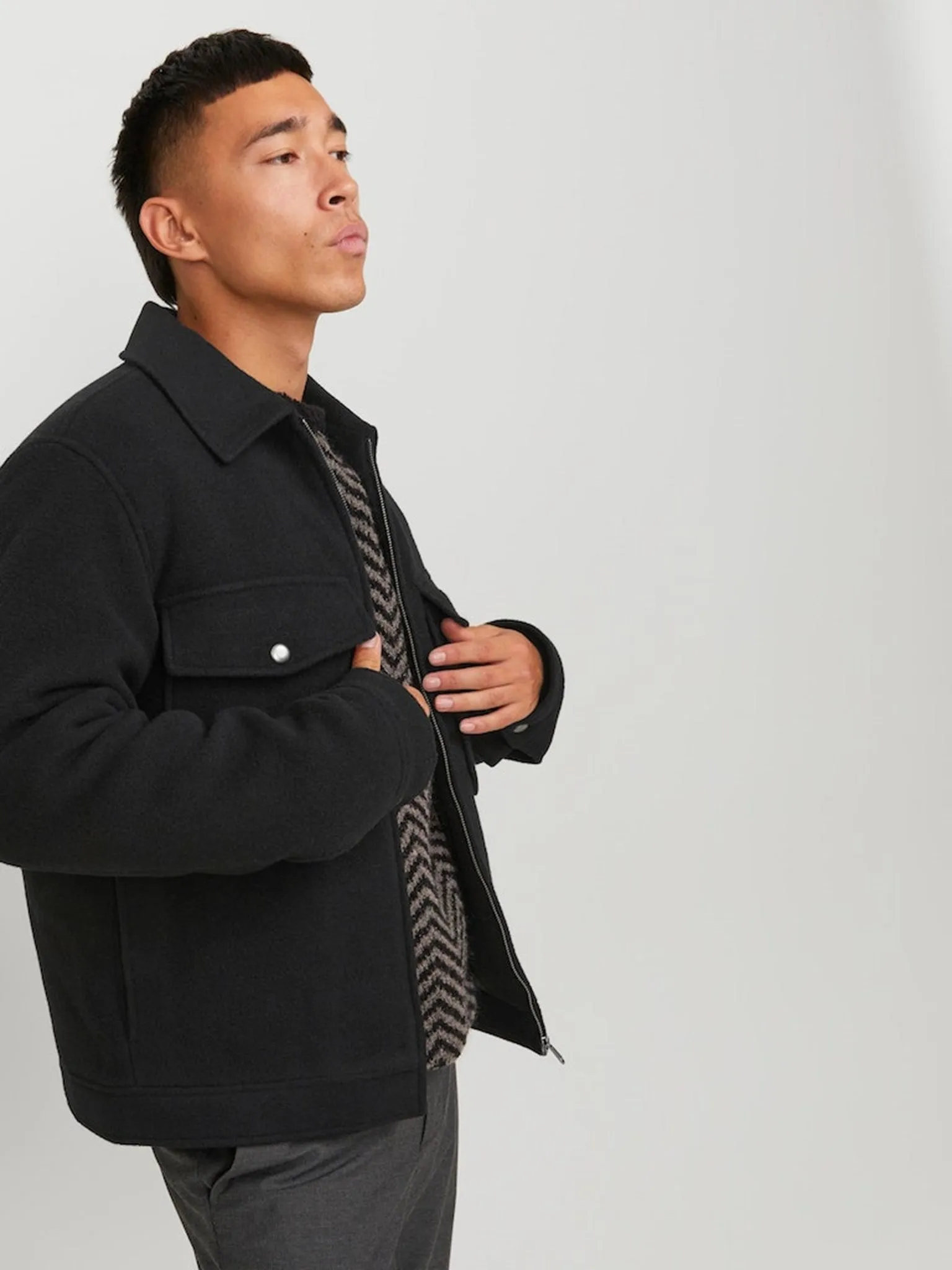 Baxter Wool Jacket - Sort