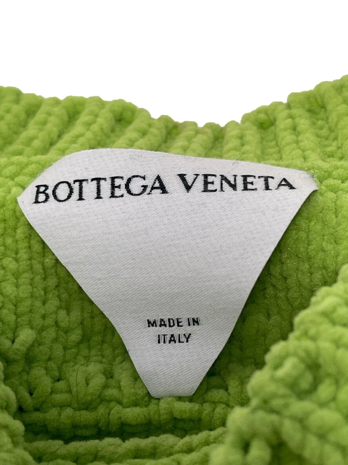 Bottega Veneta Excellent Chenille Knitted Alphabet Sweater Green XS US 0