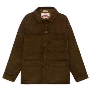 Burrows & Hare Cord Workwear Jacket - Moss