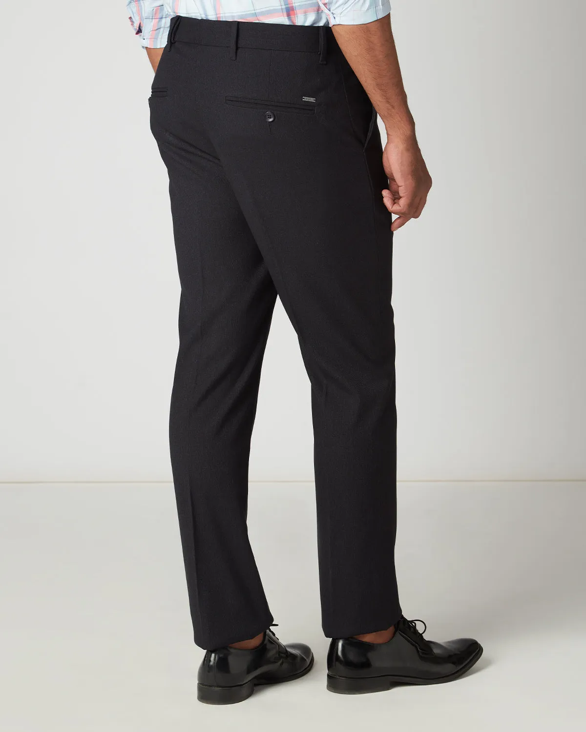 Chequered Dress Pants - Black