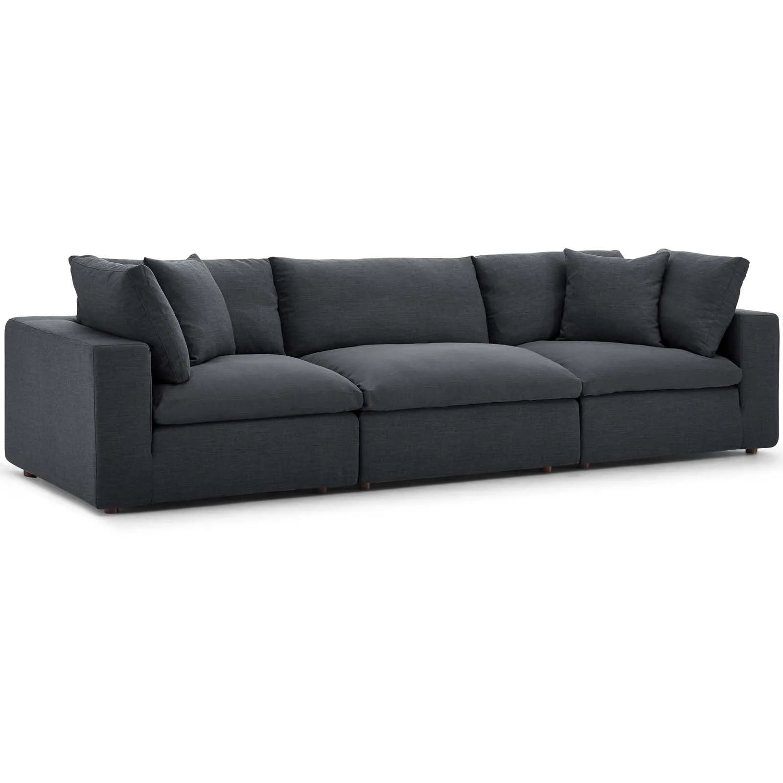 Commix Down Filled Overstuffed 3 Piece Sectional Sofa Set