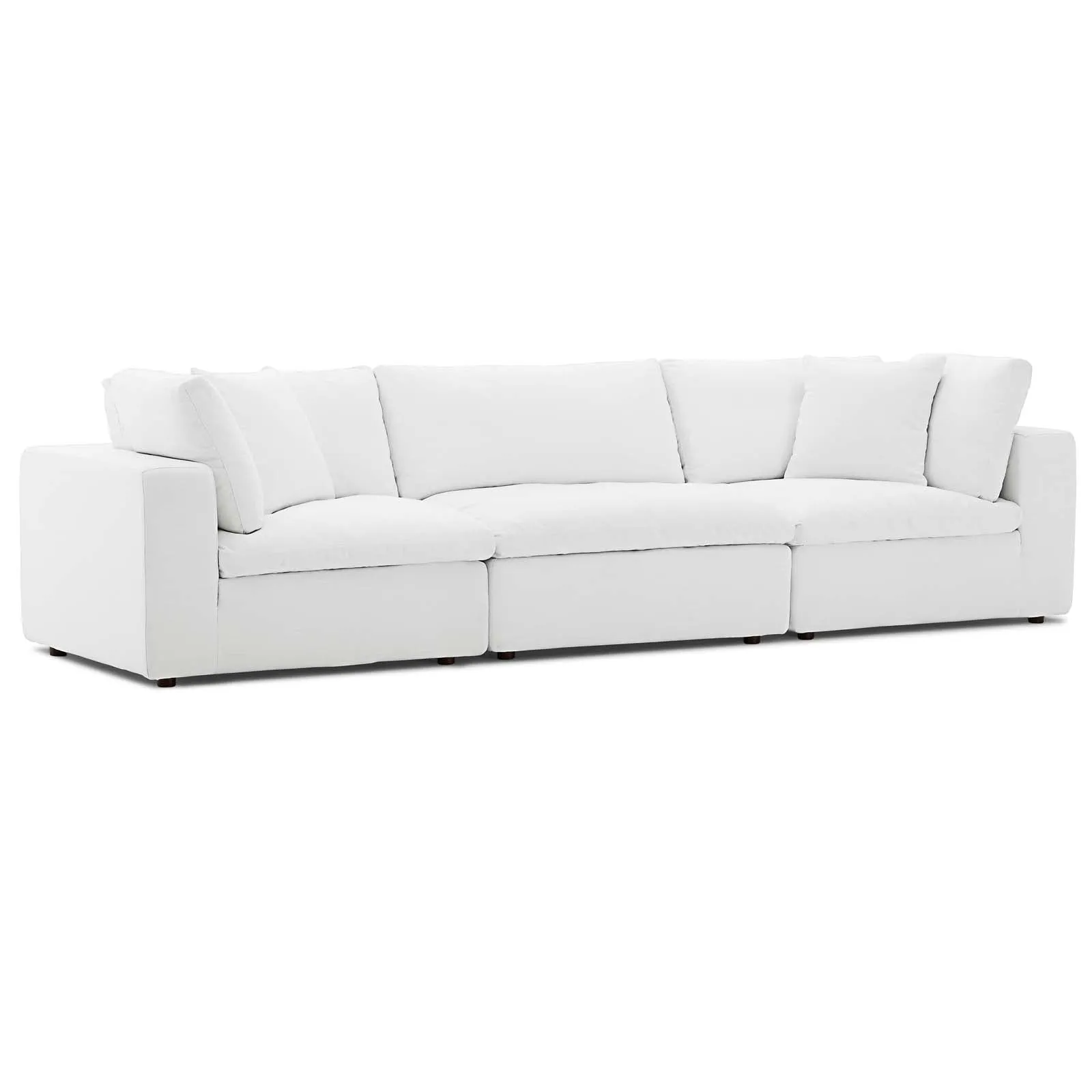 Commix Down Filled Overstuffed 3 Piece Sectional Sofa Set