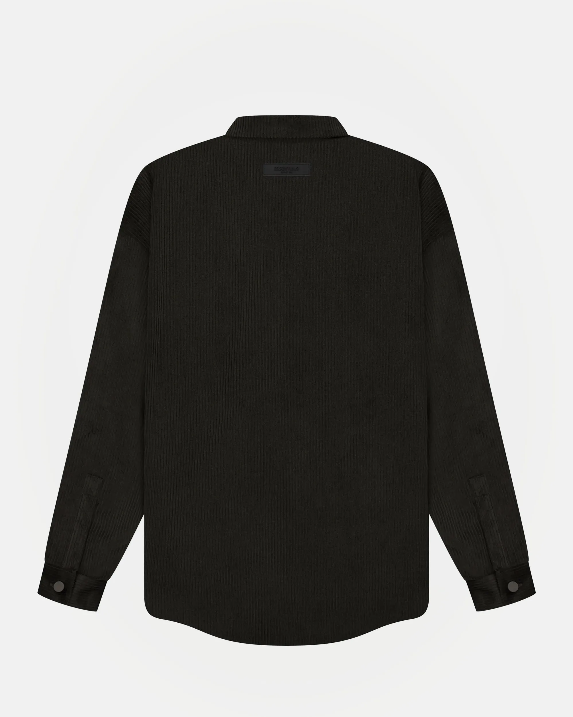 Corduroy Shirt Jacket in Off-Black