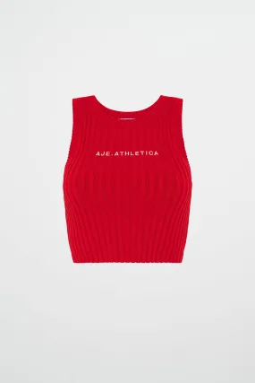 Cropped Knitted Logo Tank 135