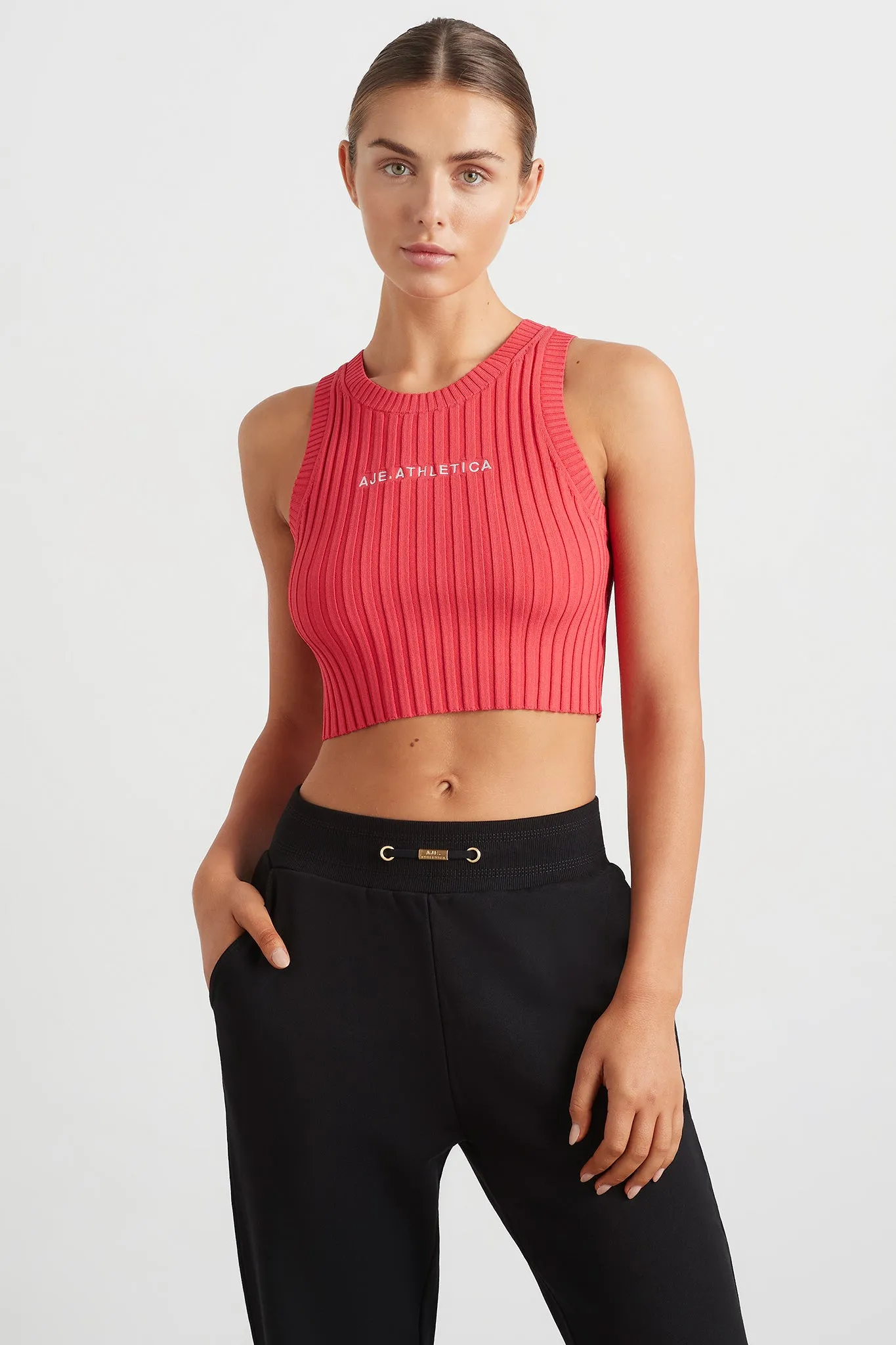 Cropped Knitted Logo Tank 135