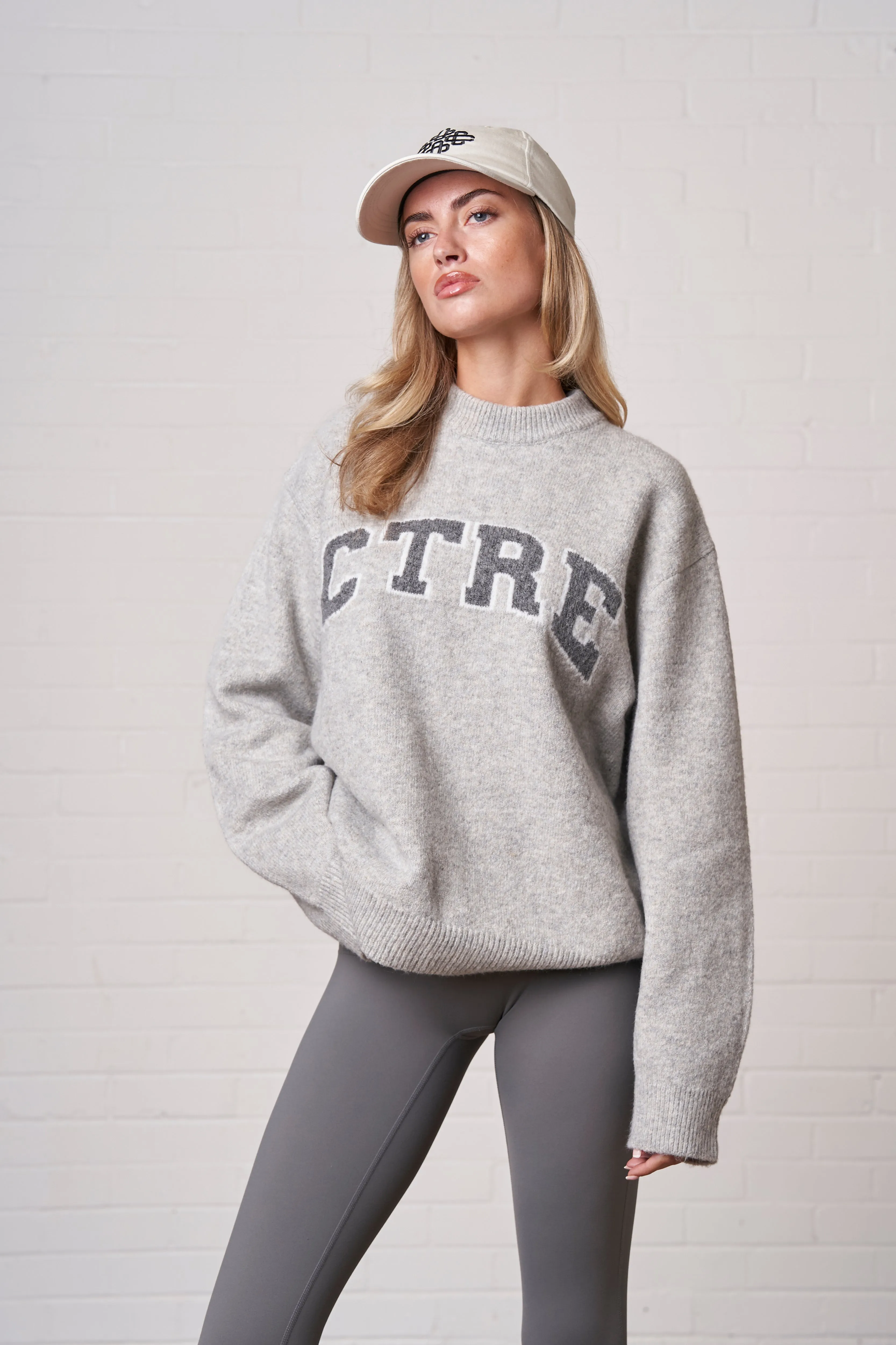 CTRE KNITTED SWEATSHIRT - GREY MARL