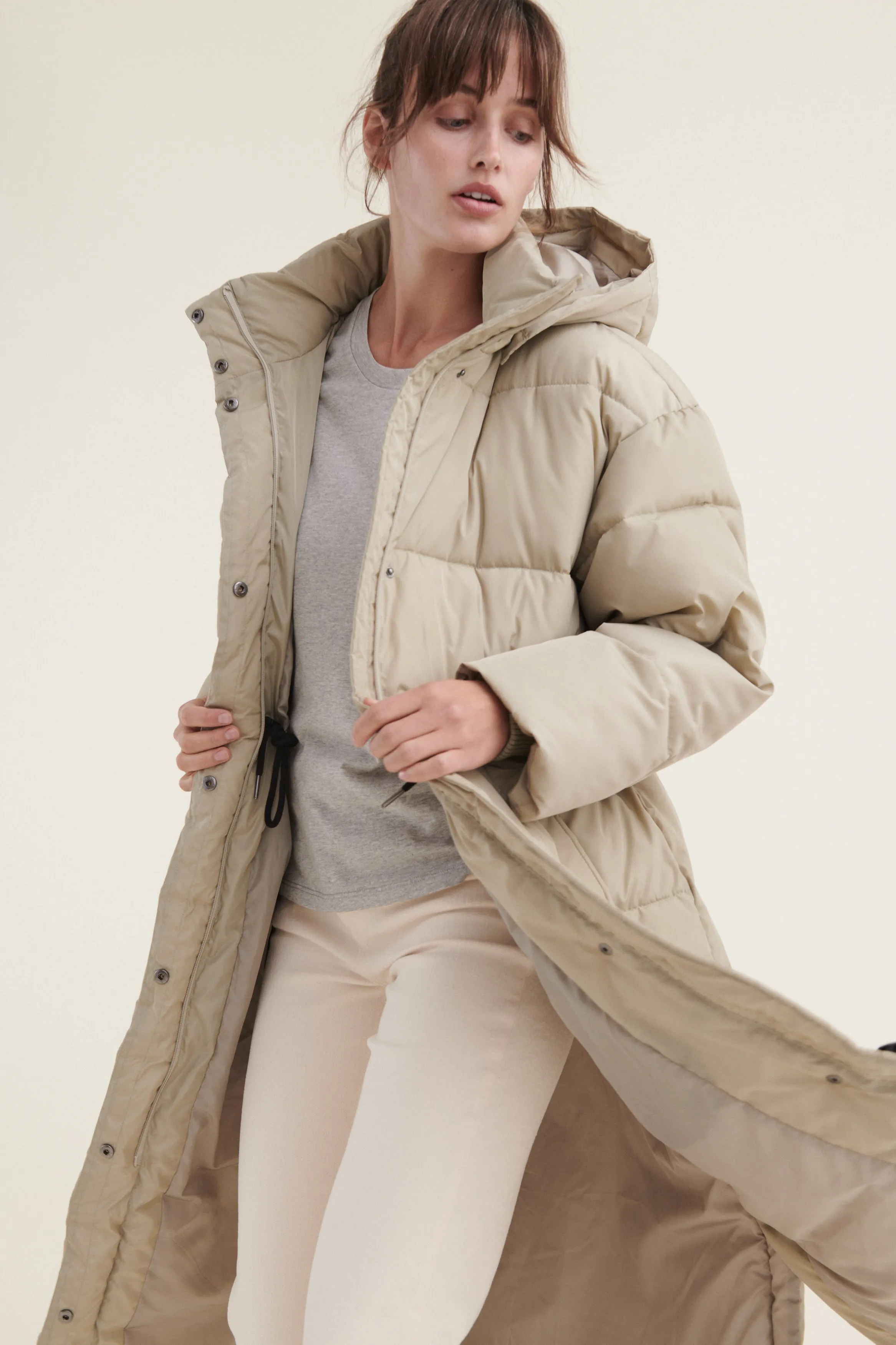 Dagmar Long Coat - Moss Gray