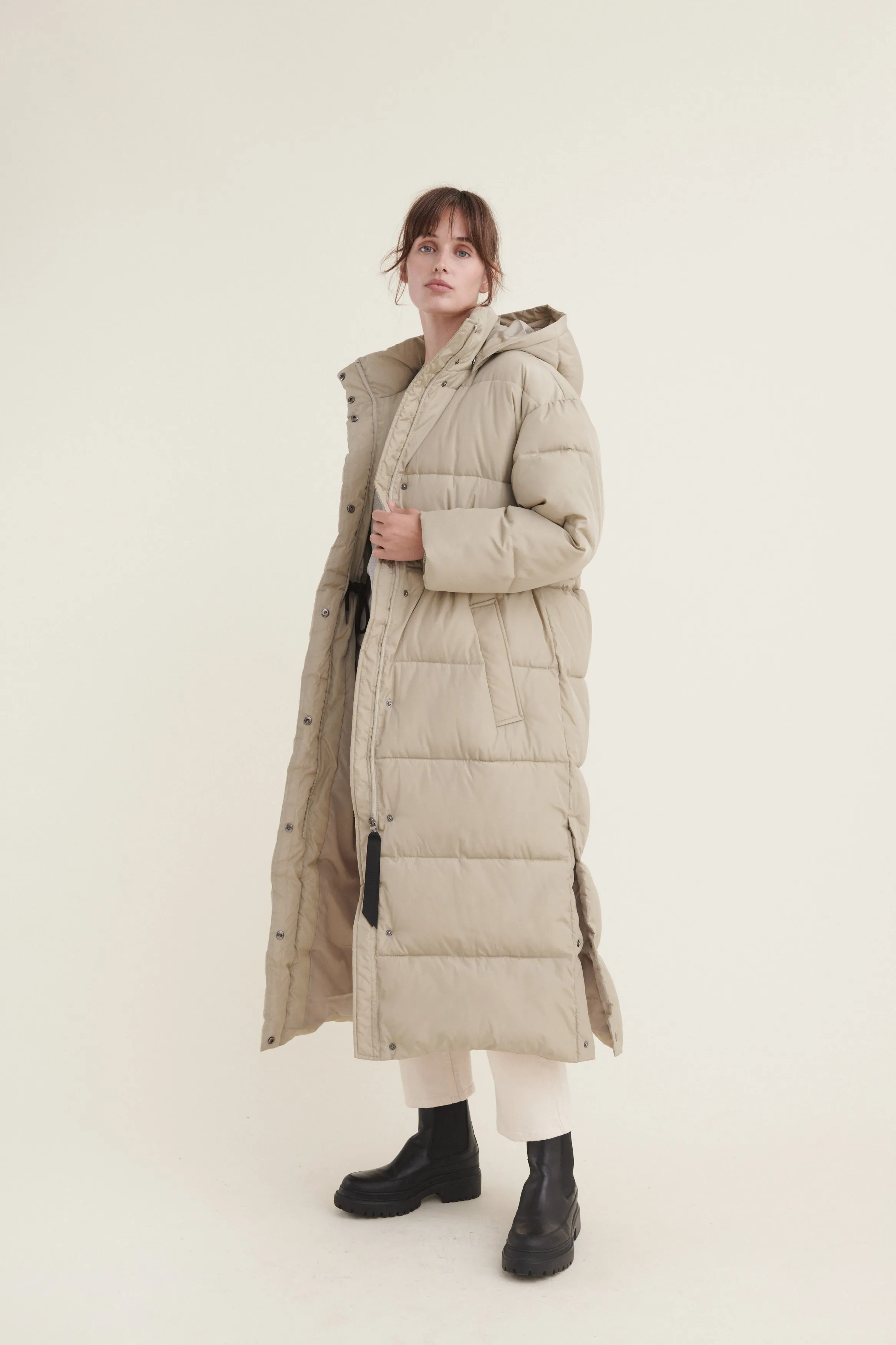 Dagmar Long Coat - Moss Gray