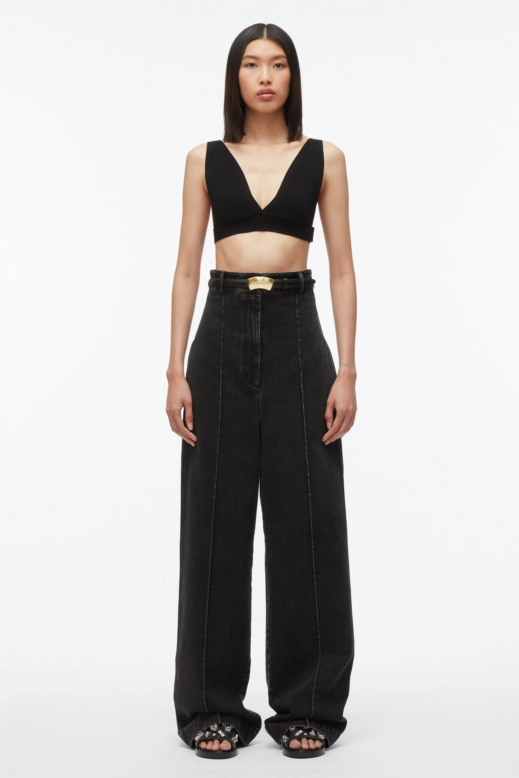 Denim Extreme High Waisted Trouser