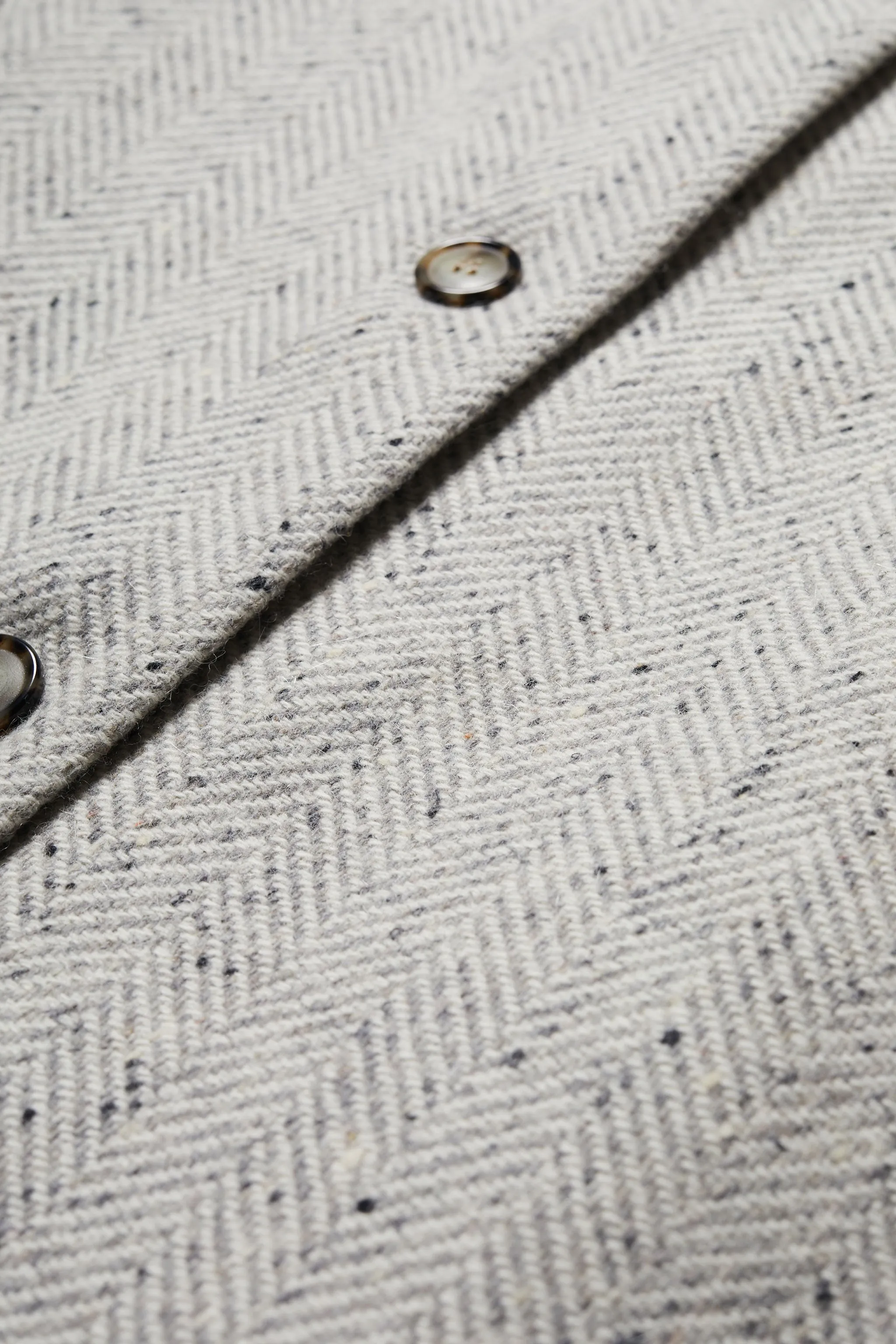 Distortion Coat Light Grey Herringbone