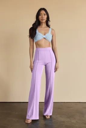 Elysa high-waisted pants (Lilac)