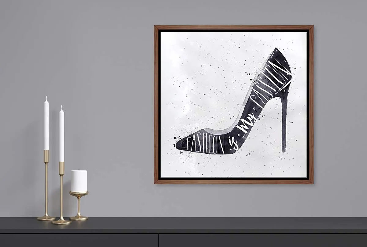 Fashion Is My Passion Stiletto | Fashion Canvas Wall Art Print