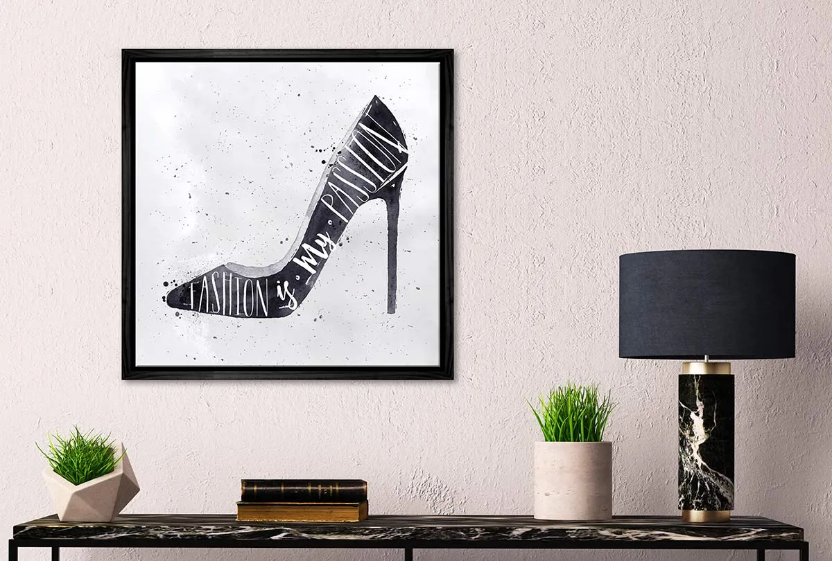 Fashion Is My Passion Stiletto | Fashion Canvas Wall Art Print