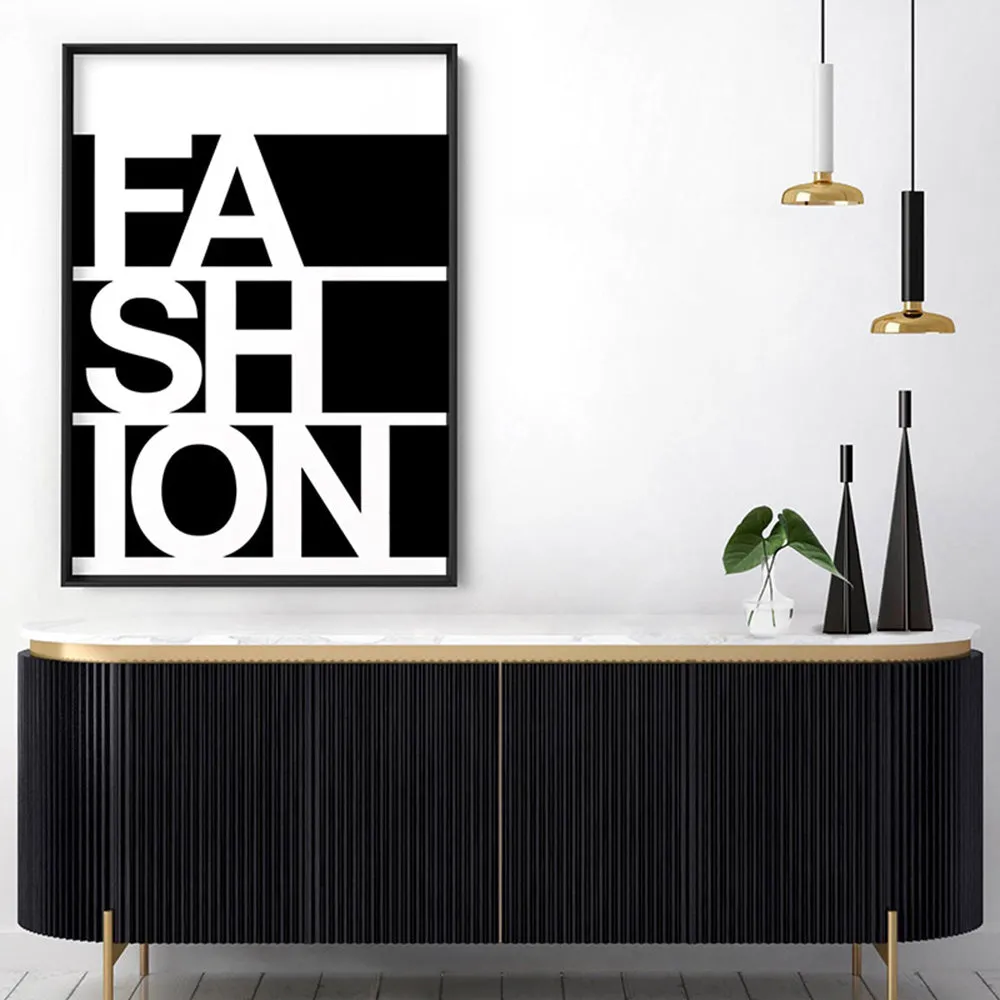 FASHION on black - Art Print