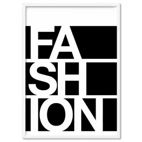 FASHION on black - Art Print