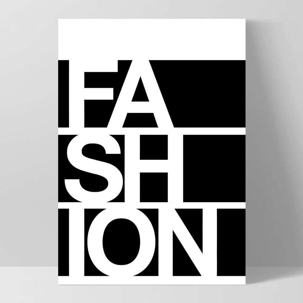 FASHION on black - Art Print