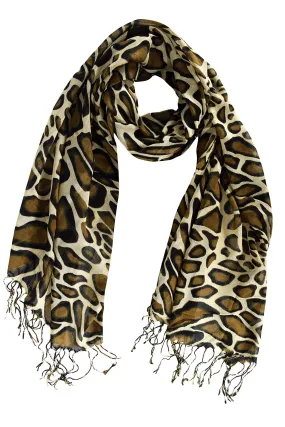 Fashionable Trendy Giraffe Print Animal Print Pashmina Shawl Wrap