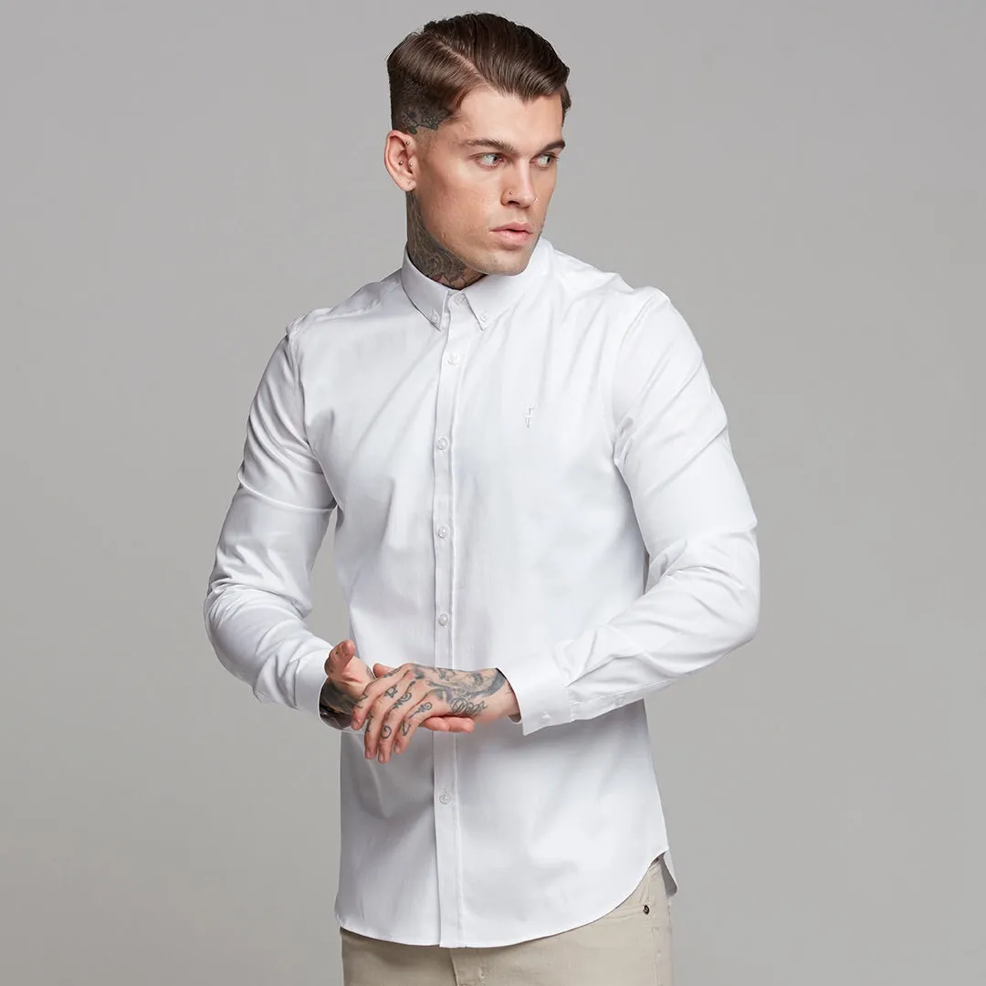 Father Sons Classic White Luxe Egyptian Cotton Button Down - FS493