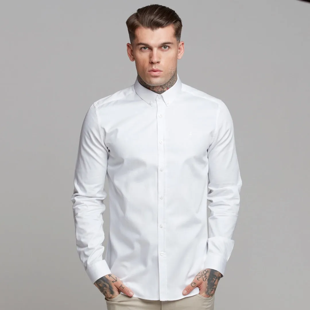 Father Sons Classic White Luxe Egyptian Cotton Button Down - FS493