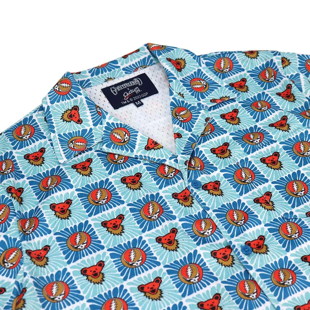 Grateful Dead | Mesh Button Down | Stealies & Bears