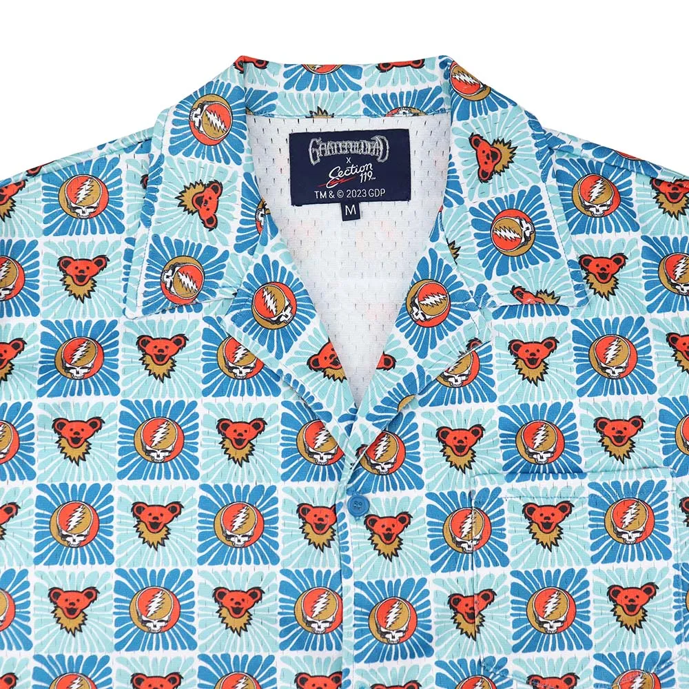 Grateful Dead | Mesh Button Down | Stealies & Bears