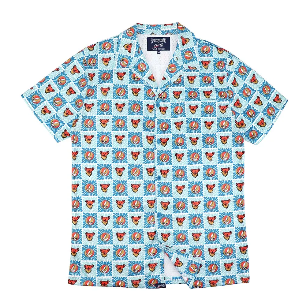 Grateful Dead | Mesh Button Down | Stealies & Bears