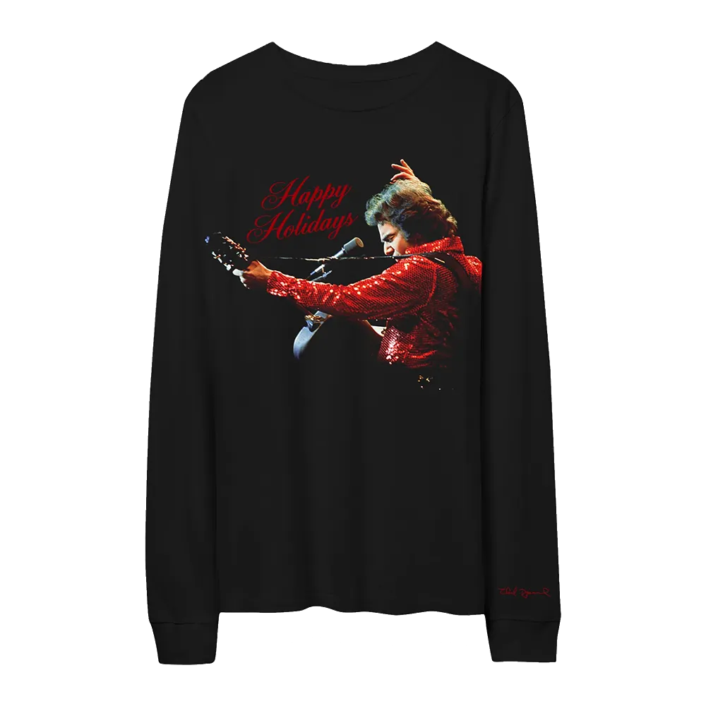 Happy Holidays Red Jacket Photo Longsleeve T-Shirt