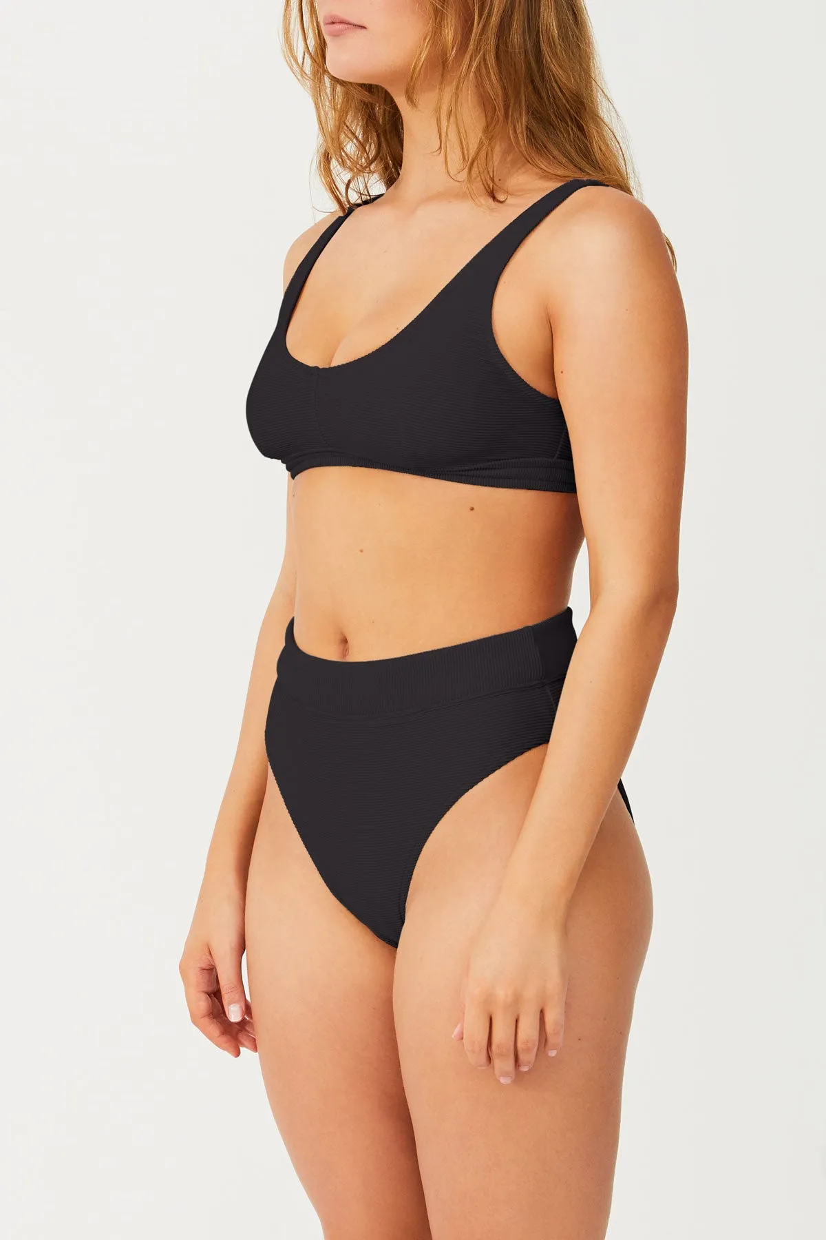 High Waisted Brief - Black