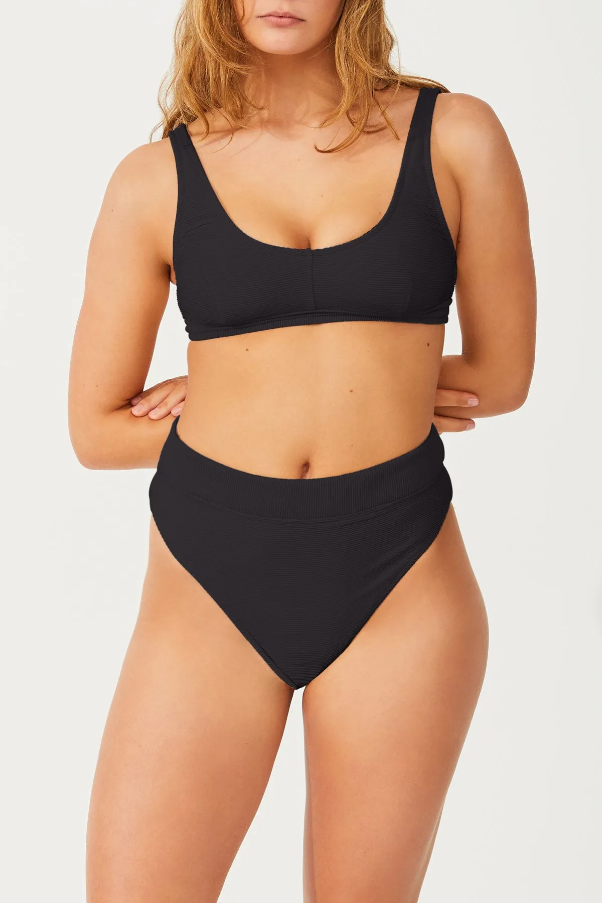 High Waisted Brief - Black