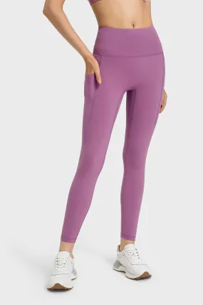 High-Waisted Compression Leggings with Side Pockets