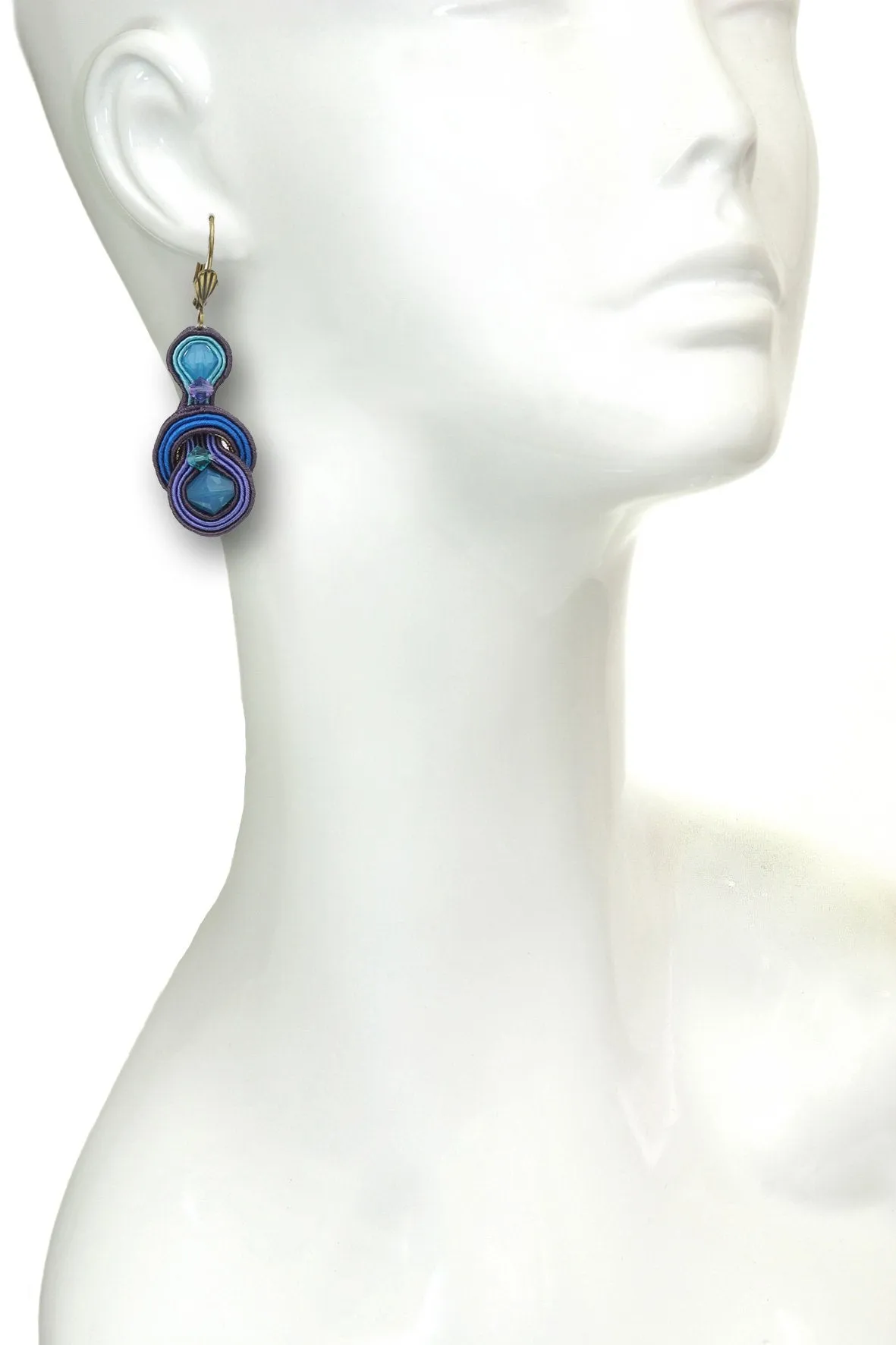 Hola Trendy Blue Earrings