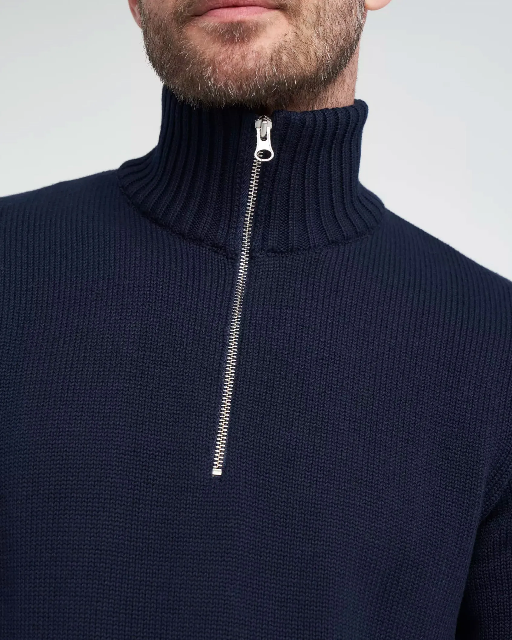 Holebrook Sivert Knitted Zip Neck