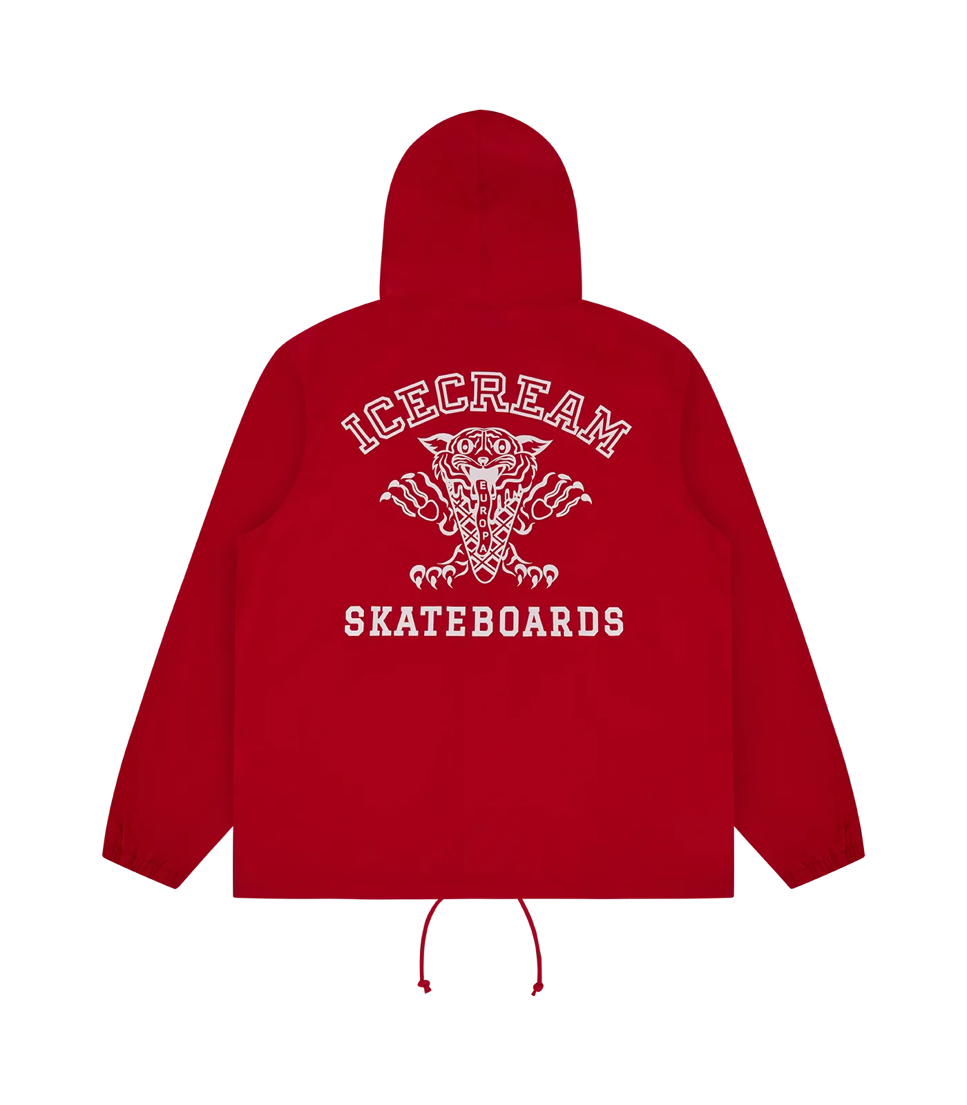 HOODED COACH JACKET - RED