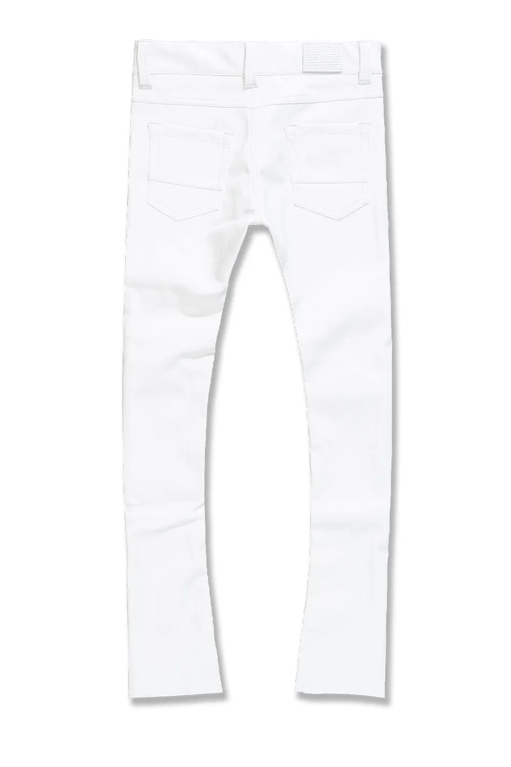 Kids Stacked Thriller Pants (White)