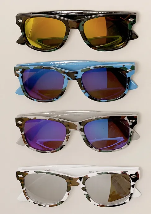 Kids Trendy Camo Pattern Sunglasses