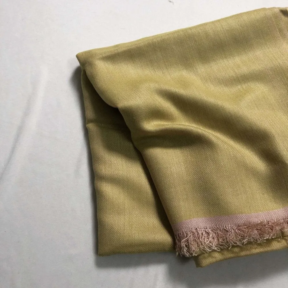 Light-Yellow Silk & Merino Wool Shawl