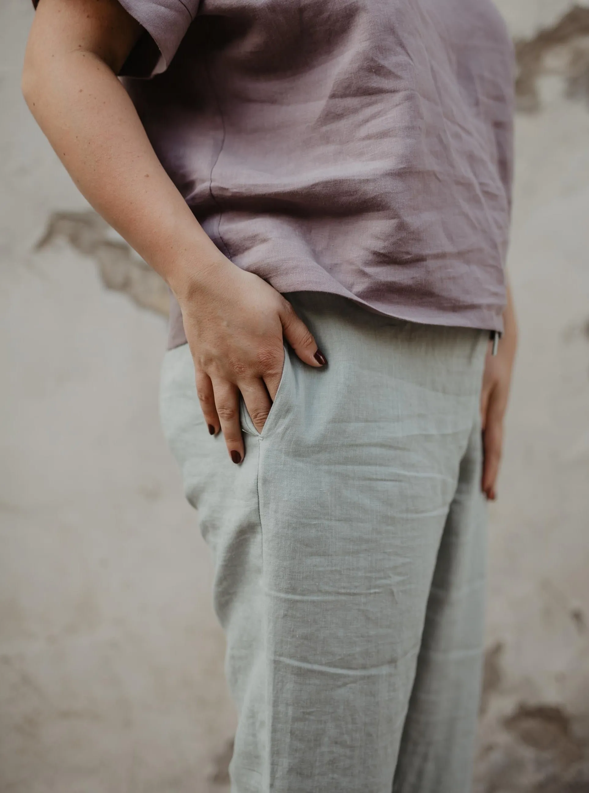 Linen Pants Malmo - Sage Green