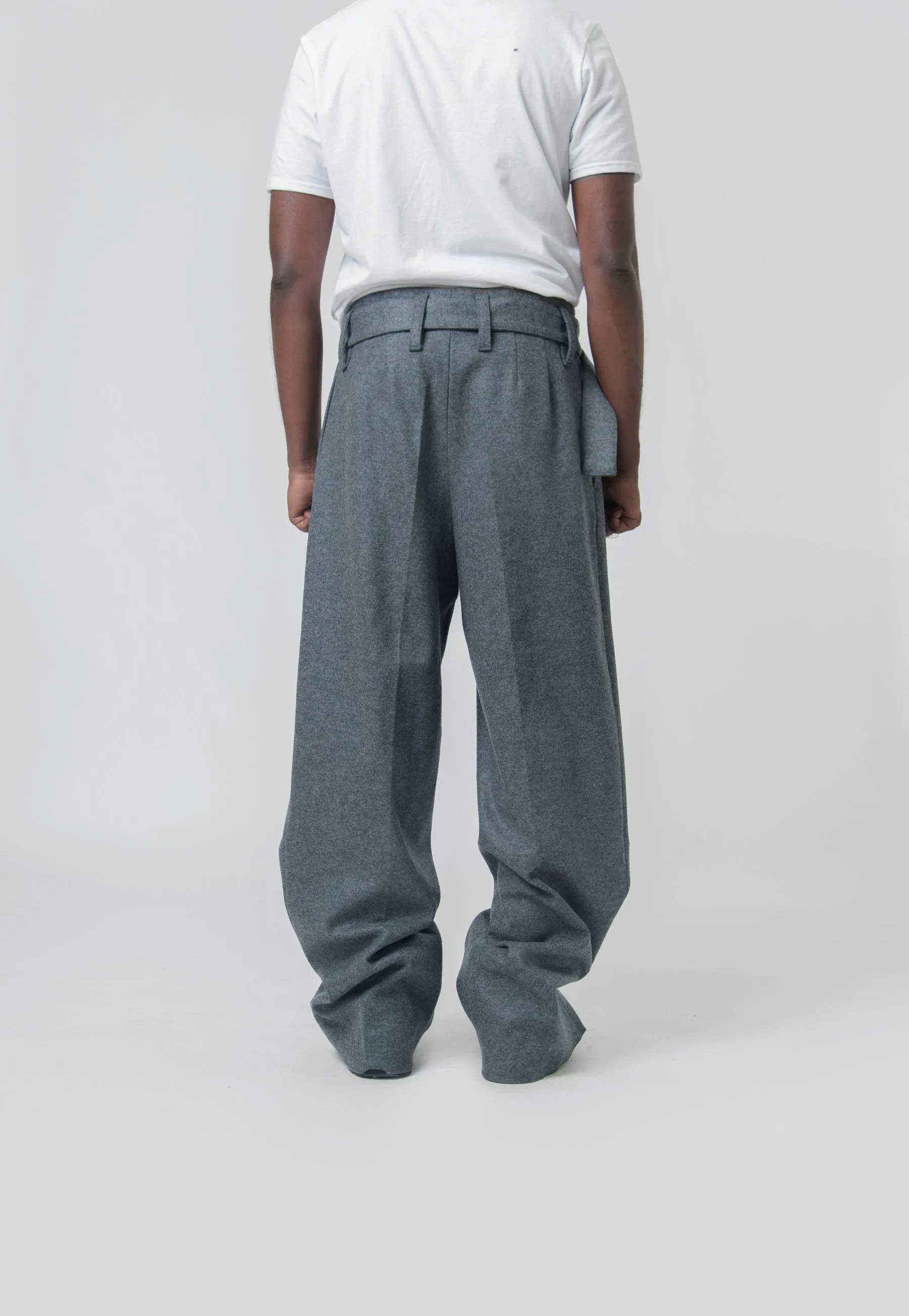 Melton Wool Pant Ash Grey J22KA0146