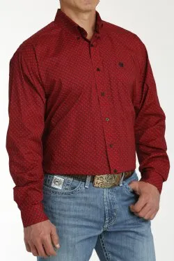 MEN'S CINCH GEOMETRIC PRINT BUTTON-DOWN WESTERN SHIRT