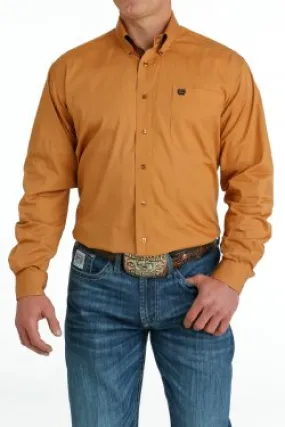 Men's Cinch SOLID BUTTON-DOWN WESTERN SHIRT - GOLD