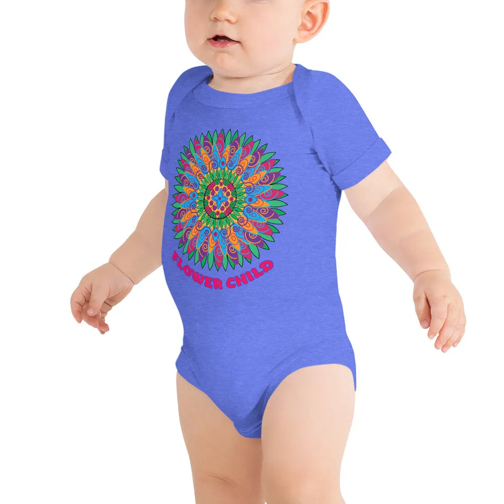 Onesie for Baby T-Shirt Flower Child Flower Mandala Medallion Kids Girls Trendy Unique Gifts