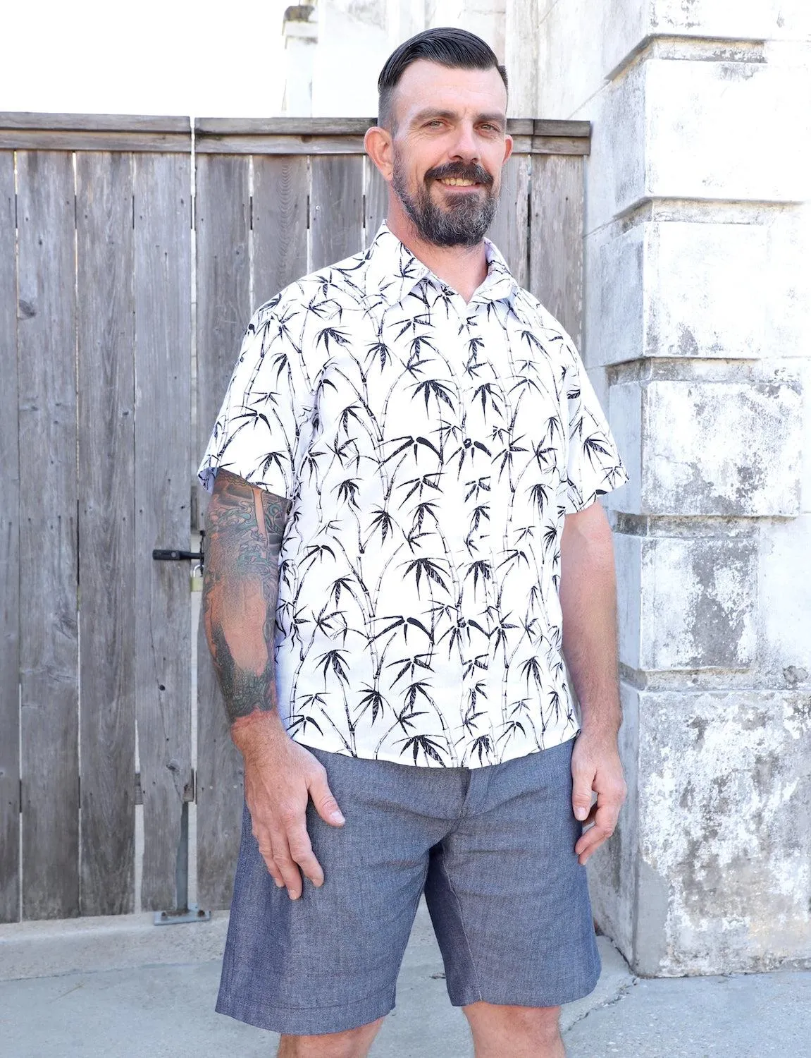 Palm Paradise Organic Cotton Men's Button Down Shirt