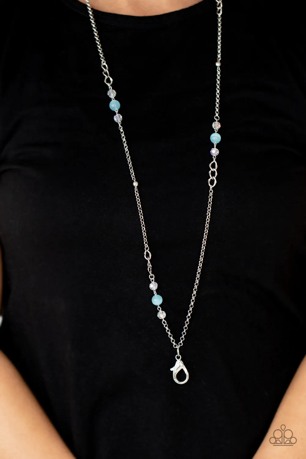 Paparazzi Teasingly Trendy - Blue Lanyard Necklace